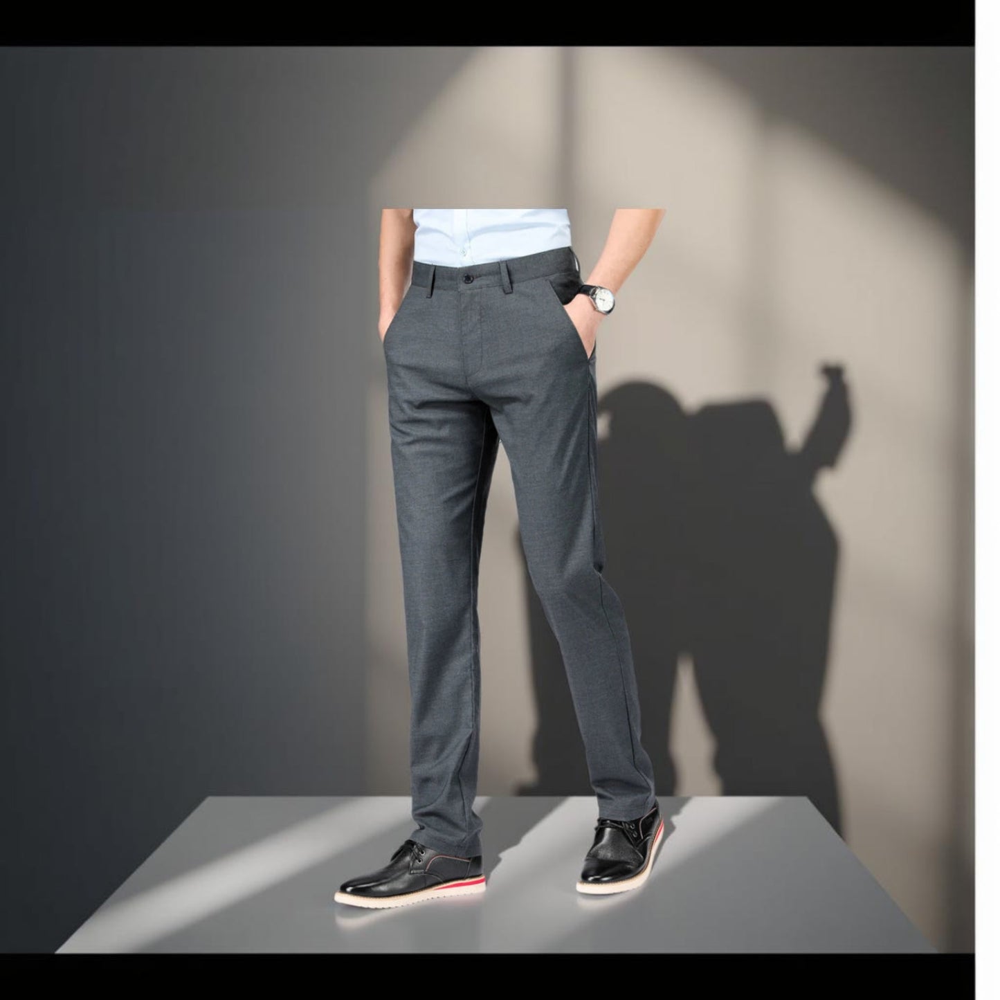 LuxeLine Men’s Linen Tailored Trousers