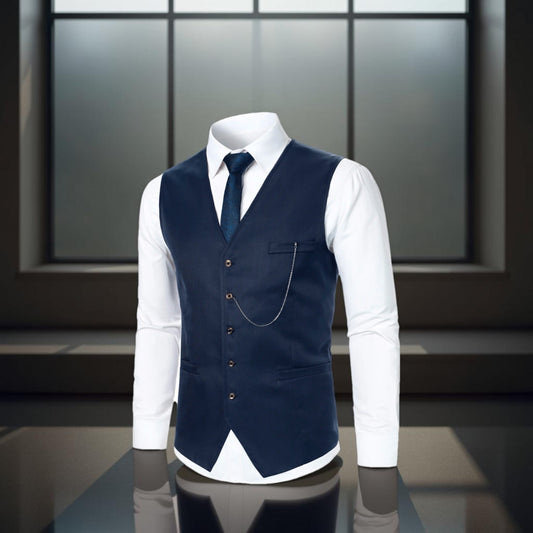 Stripped Elegance Men’s Suit Vest