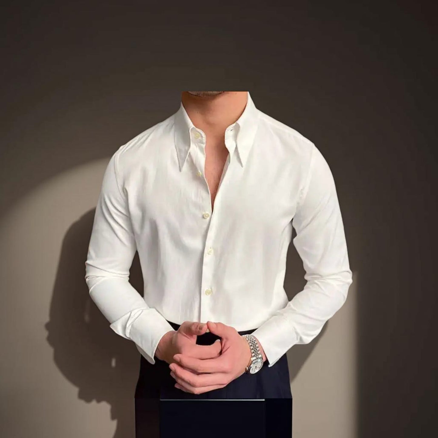Men’s Spring British Business Slim Shirt
