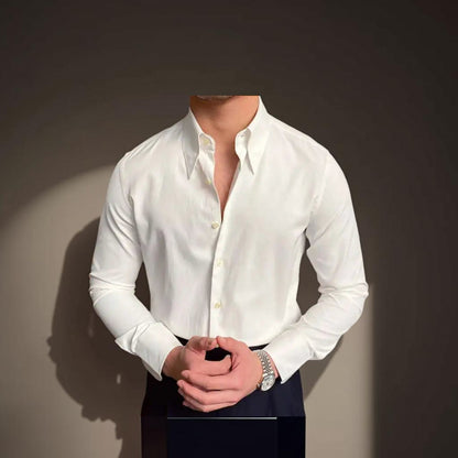 Men’s Spring British Business Slim Shirt