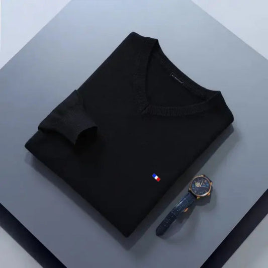 Elegant Cashmere Blend V-Neck Sweater