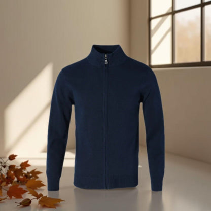 Premium Cotton Zipper Cardigan