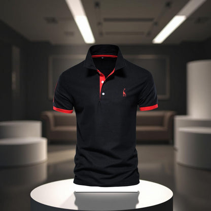 Men’s Slim Polo Shirt – Breathable Embroidered Design