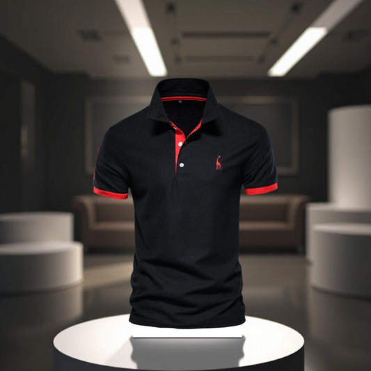 Men’s Slim Polo Shirt – Breathable Embroidered Design