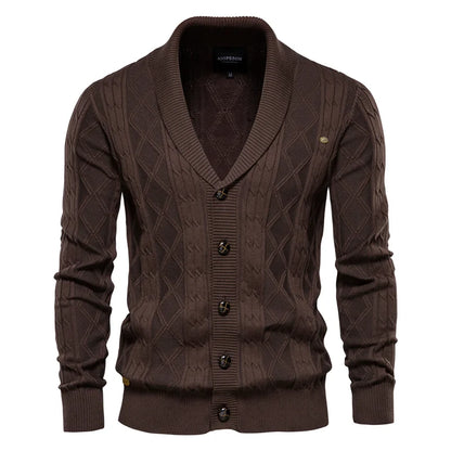Men’s Business Casual Argyle Cardigan - Imperial