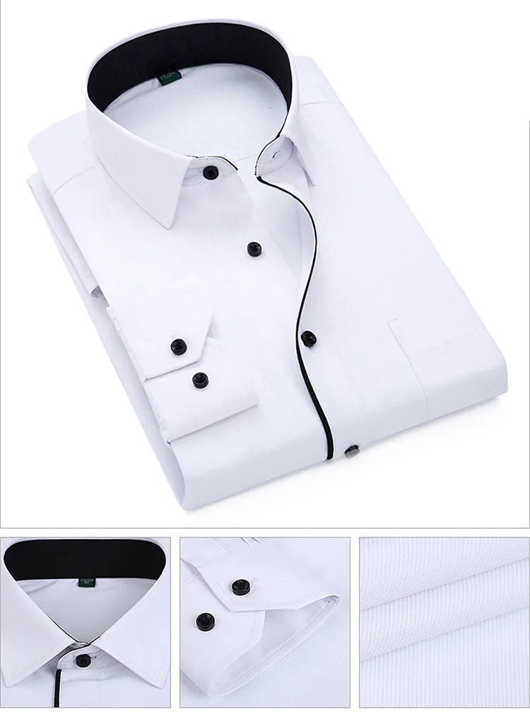 Elegance Contrast Men's Shirt