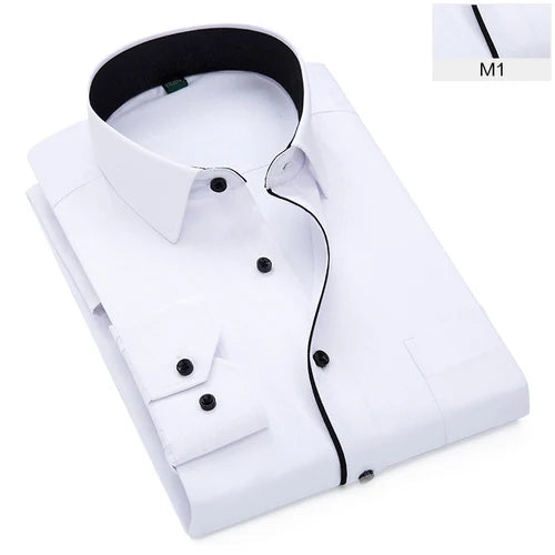 Elegance Contrast Men's Shirt