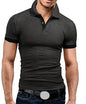 New Men's T-shirt Lapel Casual Short-sleeved Stitching Men