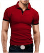 New Men's T-shirt Lapel Casual Short-sleeved Stitching Men