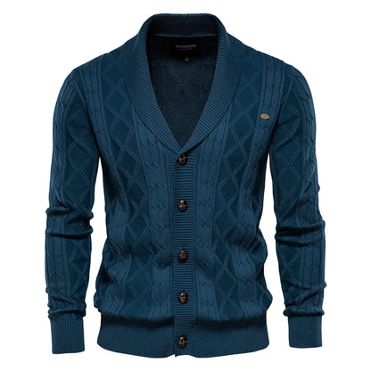 Men’s Business Casual Argyle Cardigan - Imperial