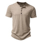 Premium Cotton Henley Tee – Men’s Casual Short Sleeve Polo