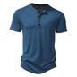 Premium Cotton Henley Tee – Men’s Casual Short Sleeve Polo