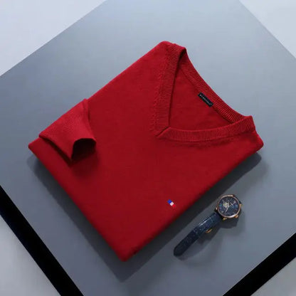 Elegant Cashmere Blend V-Neck Sweater