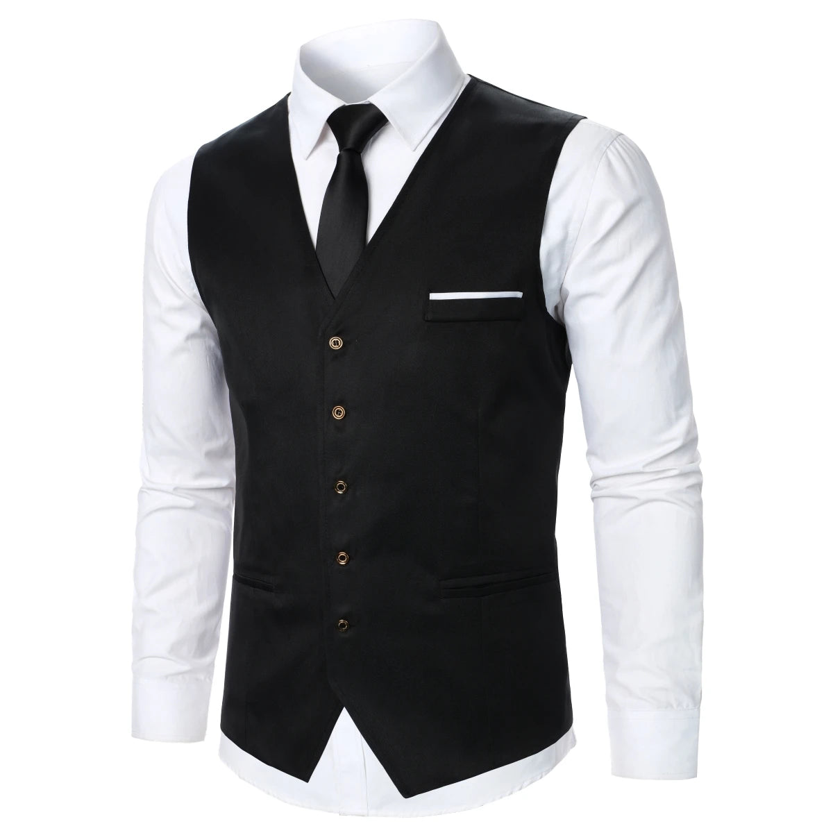 Stripped Elegance Men’s Suit Vest
