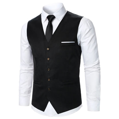 Stripped Elegance Men’s Suit Vest