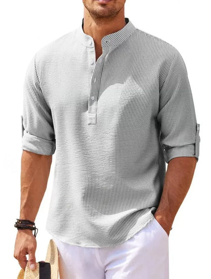 Seaside Classic Cotton Linen Shirt for Men