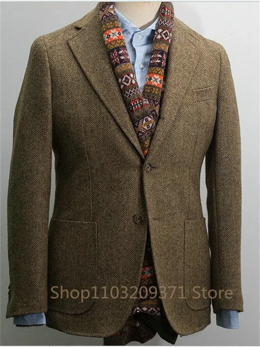 Sophisticated Brown Blazer for Business & Celebrations