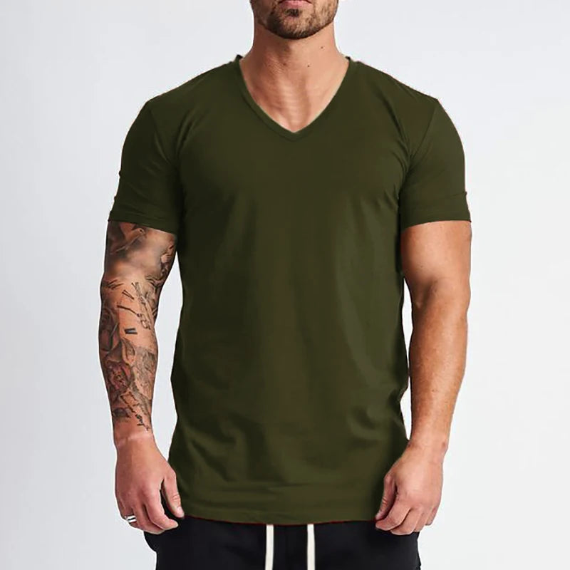 Men’s Summer V-Neck Training T-Shirt