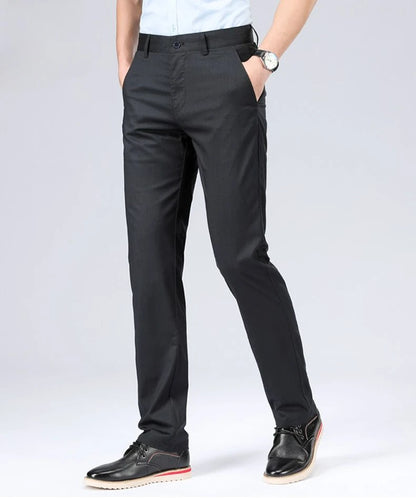 LuxeLine Men’s Linen Tailored Trousers