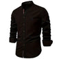 PureCraft Cotton Linen Embroidered Shirt for Men
