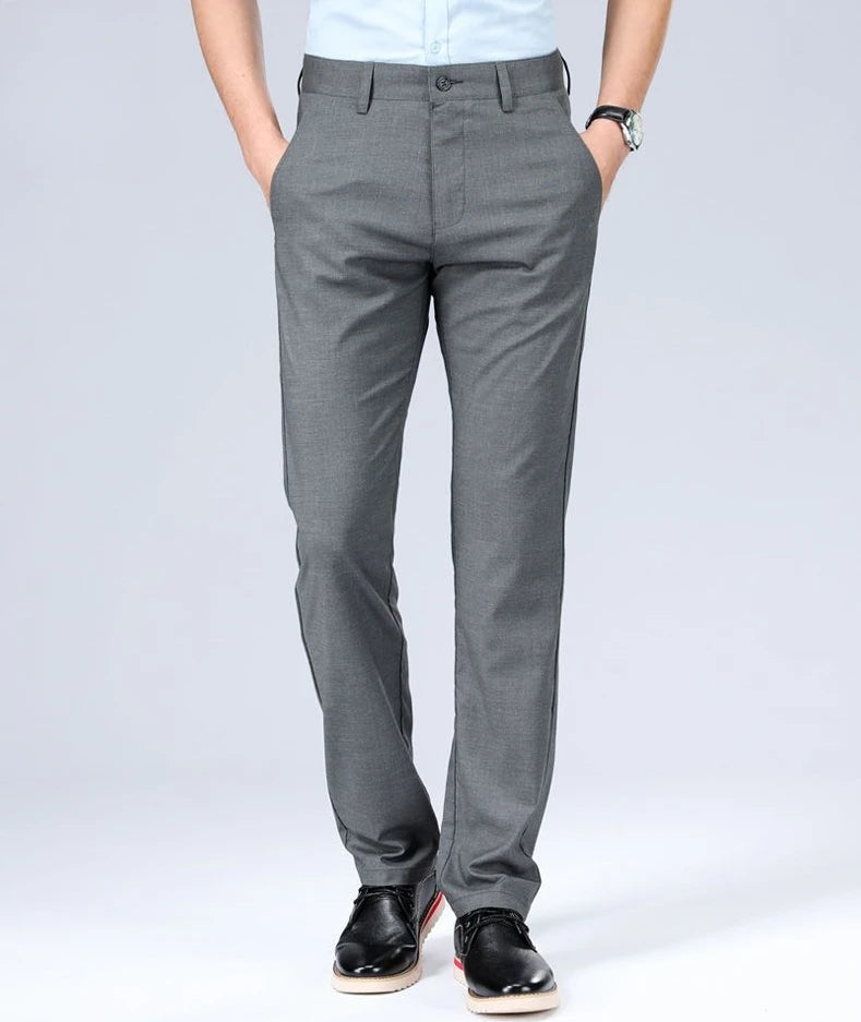 LuxeLine Men’s Linen Tailored Trousers