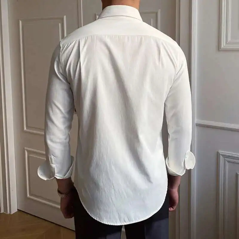 Men’s Spring British Business Slim Shirt