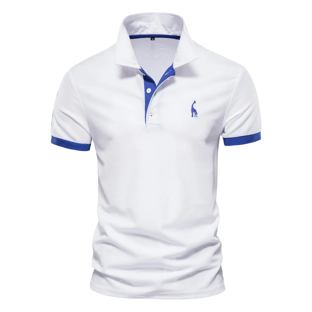 Men’s Slim Polo Shirt – Breathable Embroidered Design