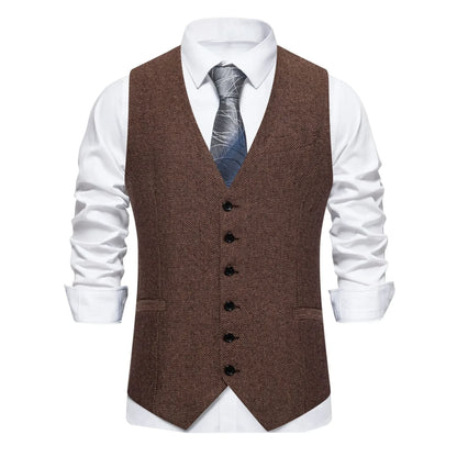 Elite Plaid Suit Vest for Men