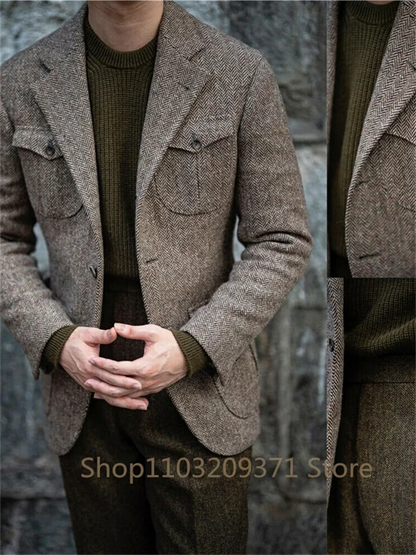 Sophisticated Brown Blazer for Business & Celebrations