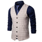 Elite Plaid Suit Vest for Men