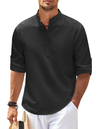 Seaside Classic Cotton Linen Shirt for Men