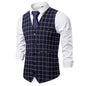 Elite Plaid Suit Vest for Men