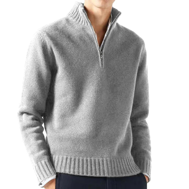 Warm Long-Sleeve Turtleneck Pullover