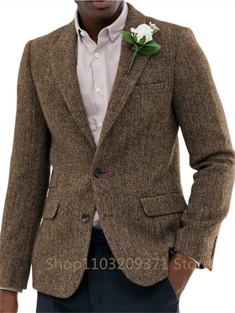 Sophisticated Brown Blazer for Business & Celebrations