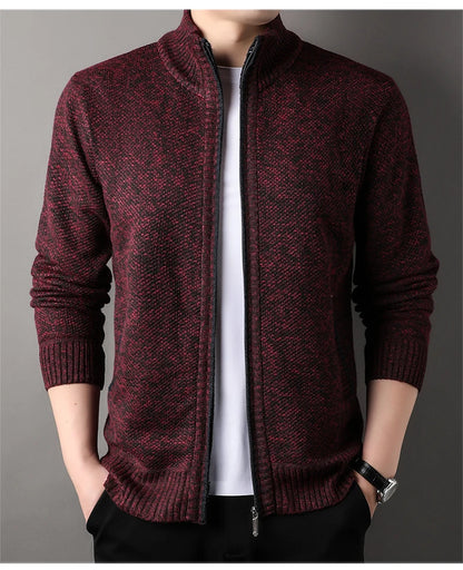 Men’s Premium Stand Collar Sweater Jacket - Imperial