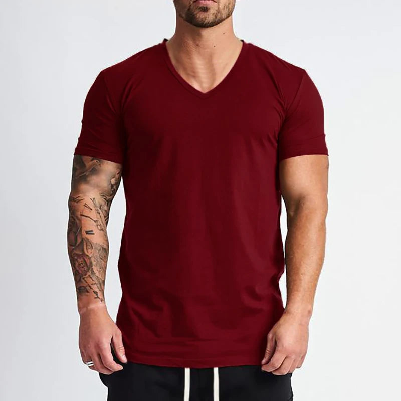 Men’s Summer V-Neck Training T-Shirt