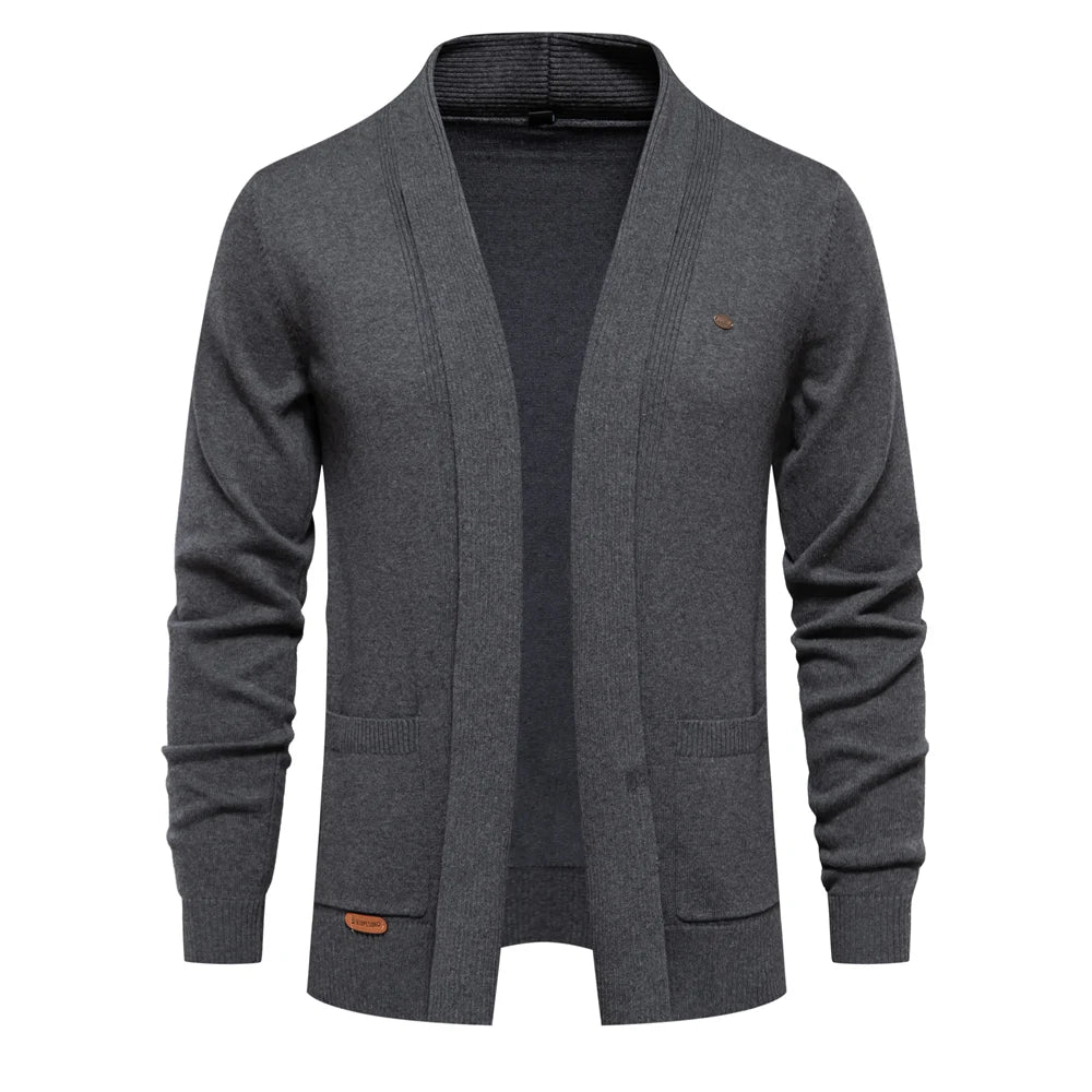 Luxury Cotton Knit Cardigan for Men