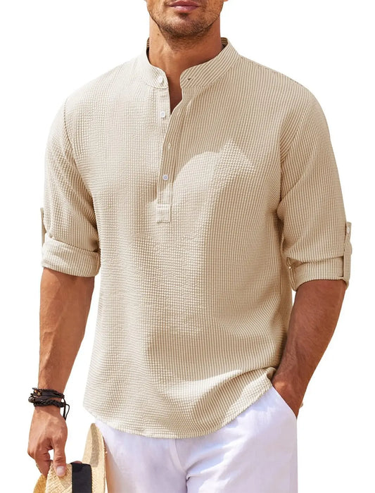 Seaside Classic Cotton Linen Shirt for Men