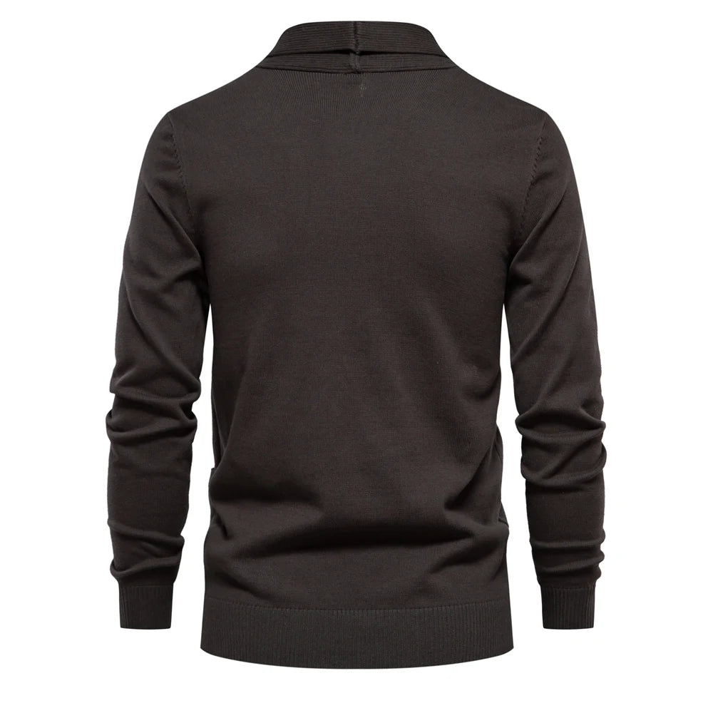 Luxury Cotton Knit Cardigan for Men