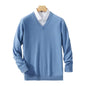 Luxury V-Neck Wool Cashmere Pullover