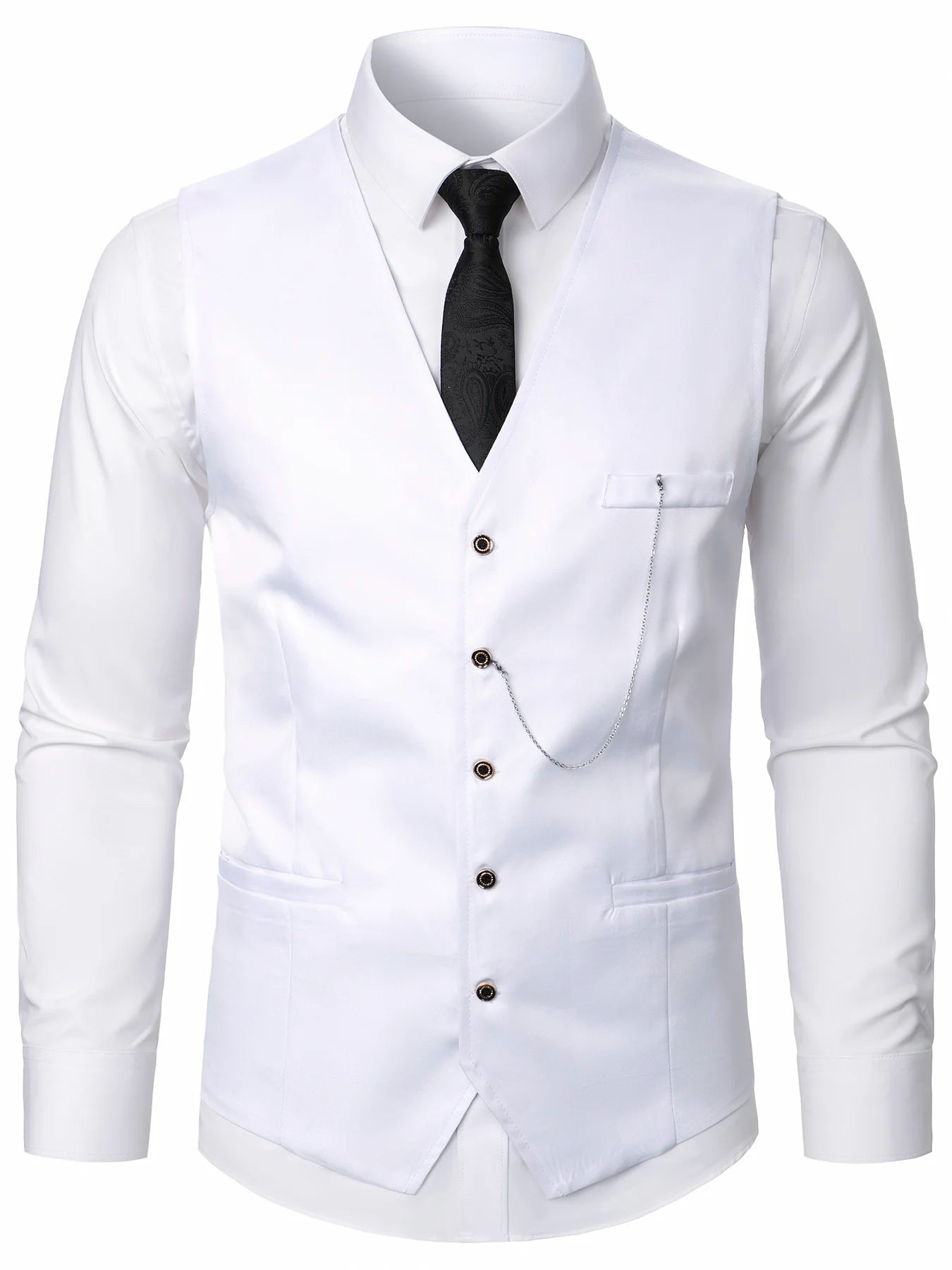 Stripped Elegance Men’s Suit Vest