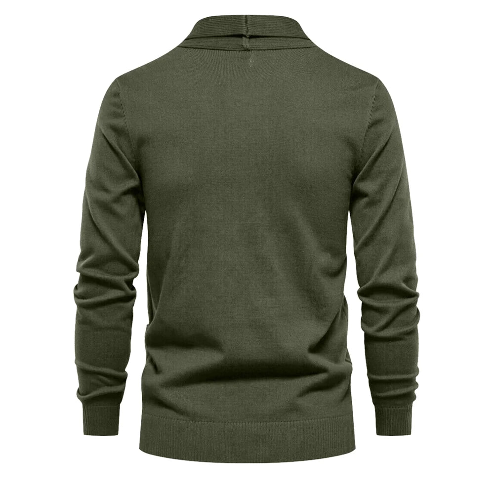 Luxury Cotton Knit Cardigan for Men