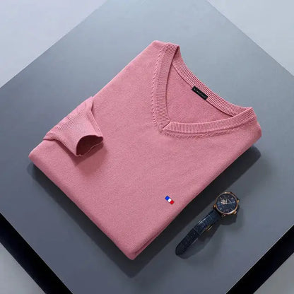 Elegant Cashmere Blend V-Neck Sweater