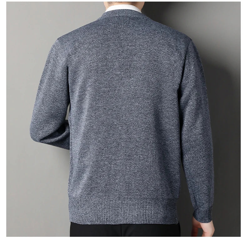 Men’s Autumn/Winter Button-Up Knit Sweater