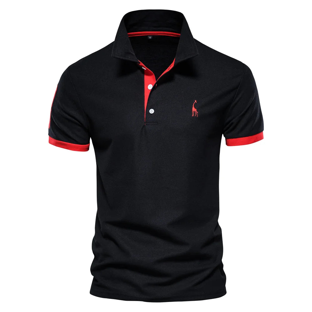 Men’s Slim Polo Shirt – Breathable Embroidered Design