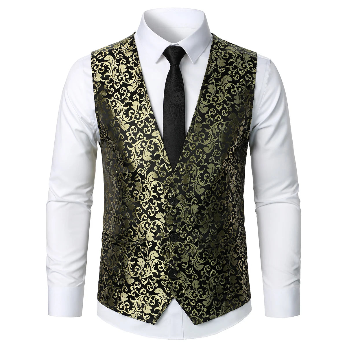 Stripped Elegance Men’s Suit Vest