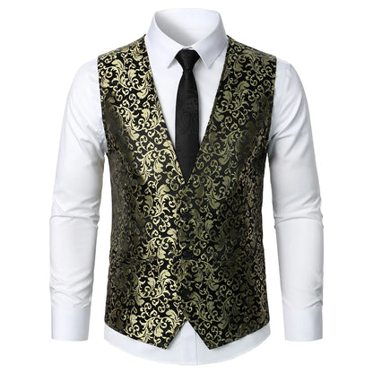 Stripped Elegance Men’s Suit Vest