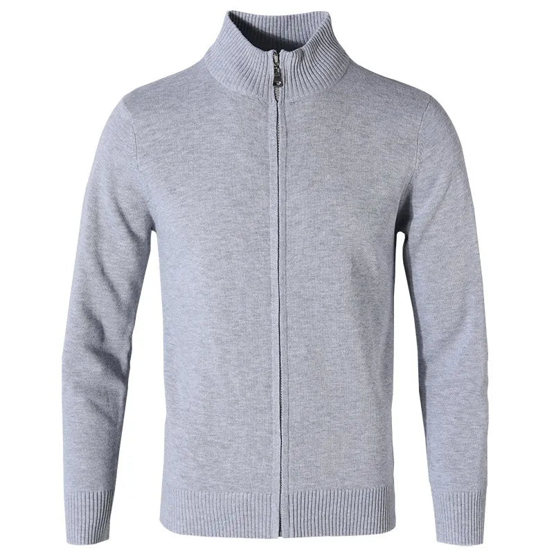 Premium Cotton Zipper Cardigan