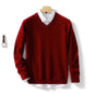 Luxury V-Neck Wool Cashmere Pullover