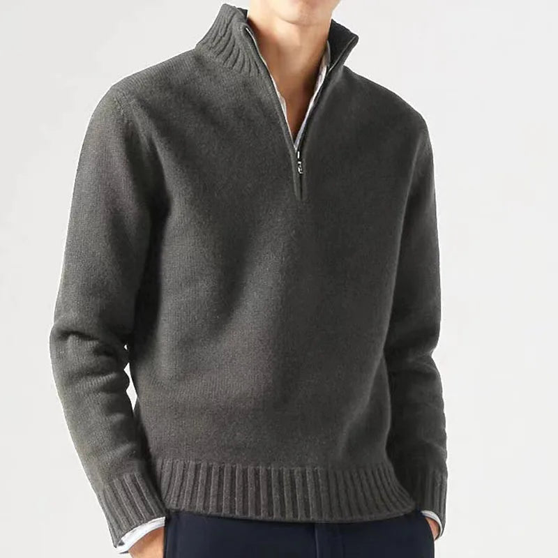 Warm Long-Sleeve Turtleneck Pullover